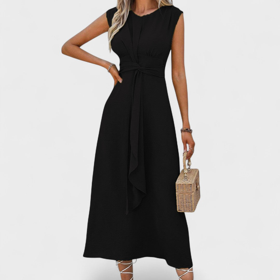 Andrea | Elegant Sleeveless Round-Neck Maxi Dress