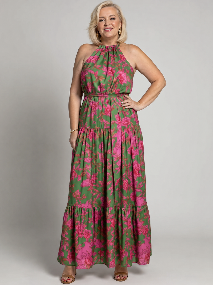ROWEN | Draped Halter Dress