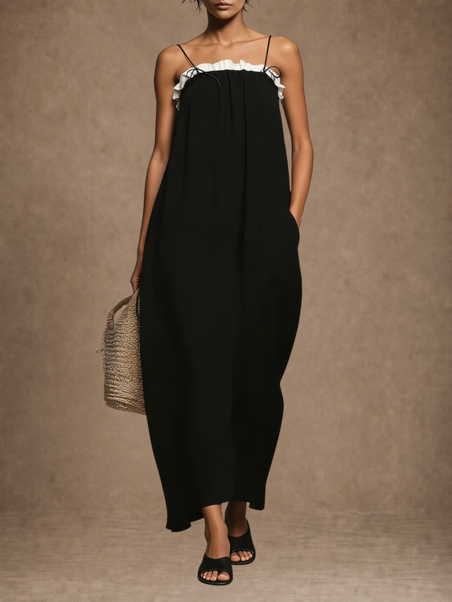 Mirelle | Colorblock Strappy Maxi Dress