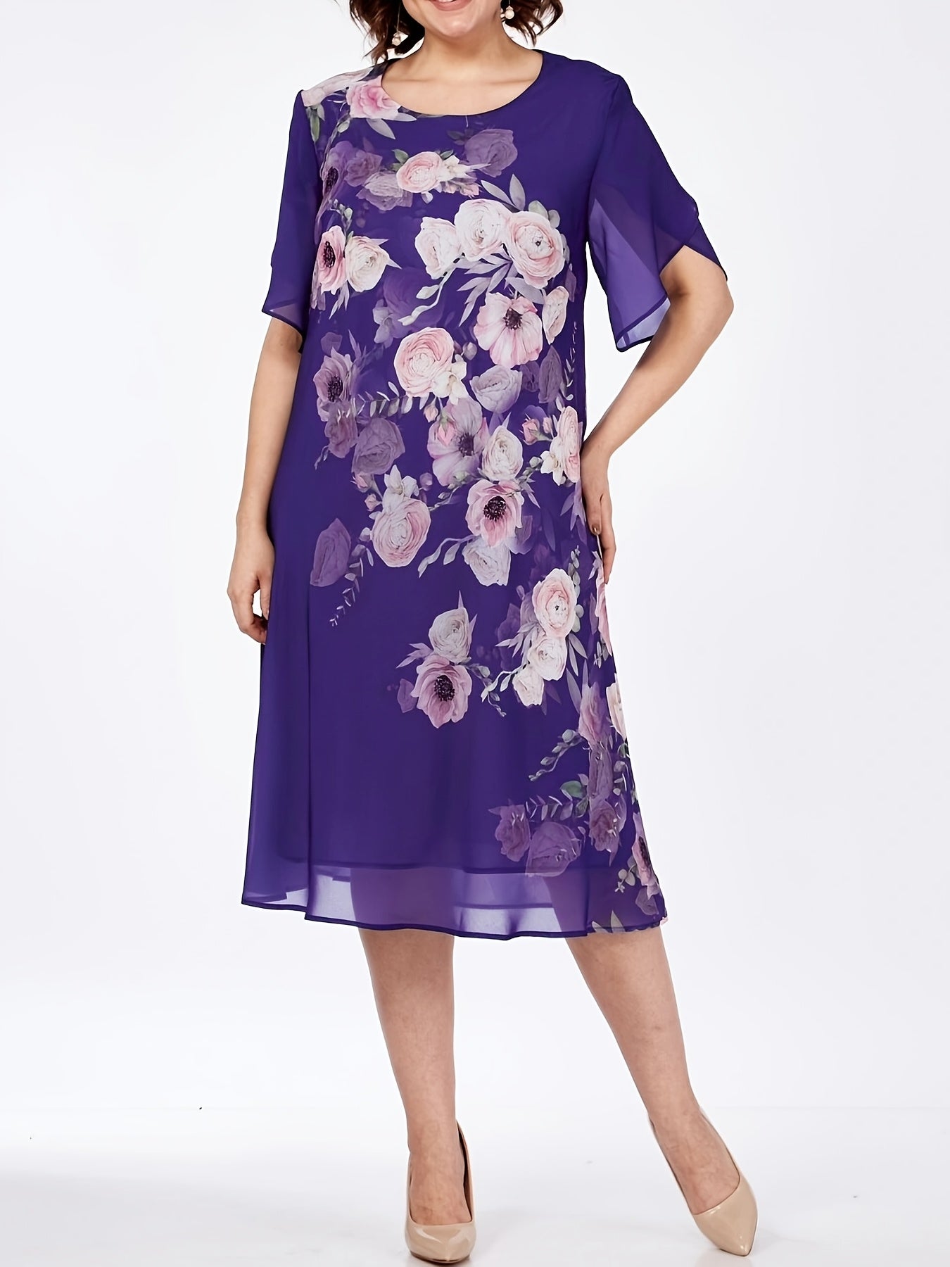 Celeste | Romantic Chiffon Midi Dress