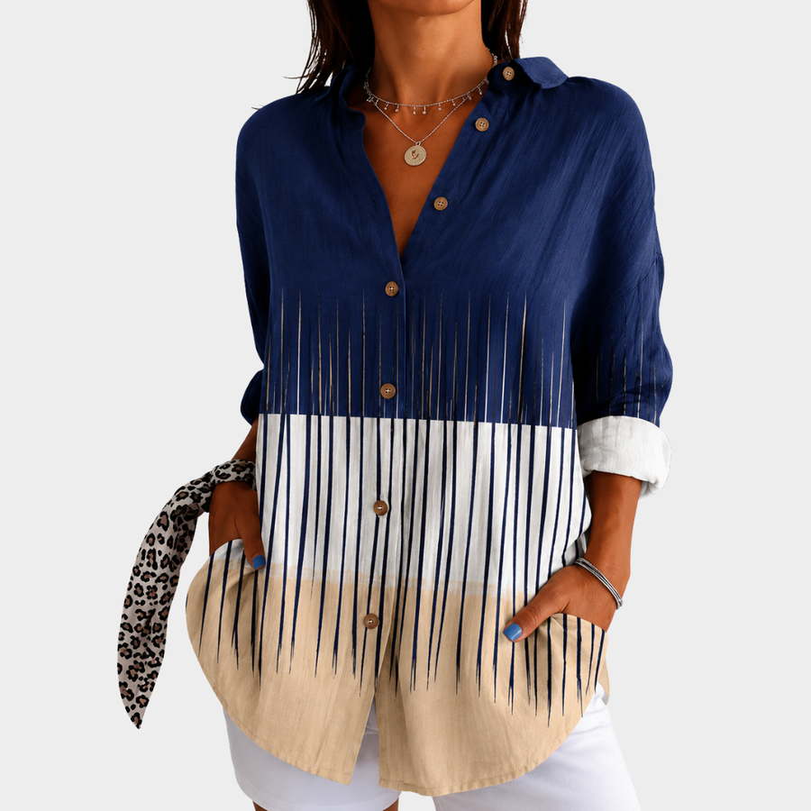 Nancy | Coastal Button-Up Blouse
