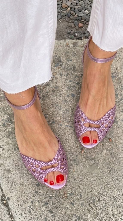 Isadora | Braided Gold Comfort Sandals
