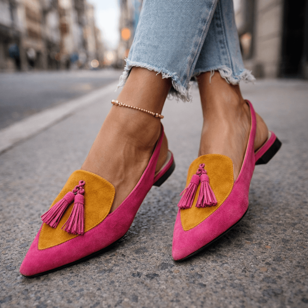 Lorena | Pom-Pom Comfort Flats