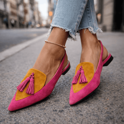 Lorena | Pom-Pom Comfort Flats