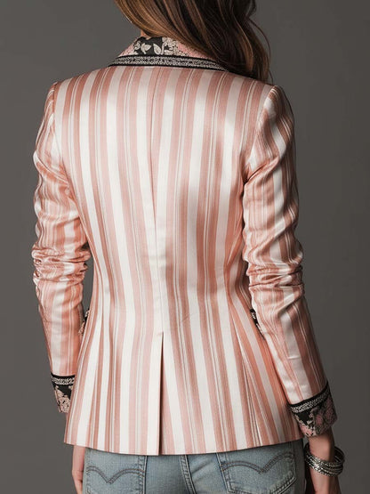Elara | Tailored Striped Blazer