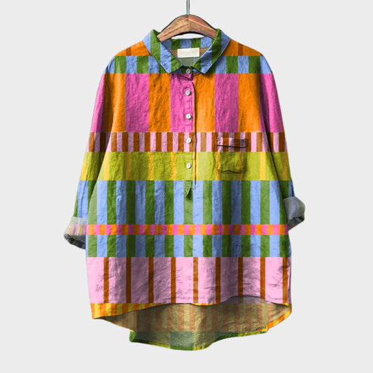 Azélie | Graphic Colorful Blouse - women's blouse