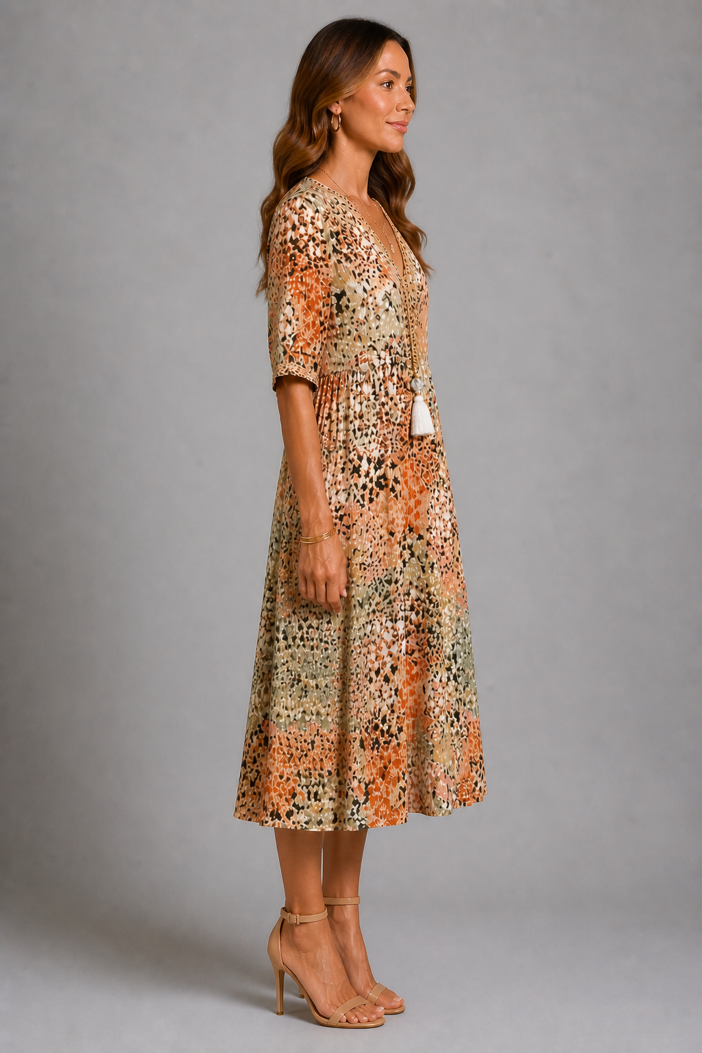 Golden Petal Jurk
