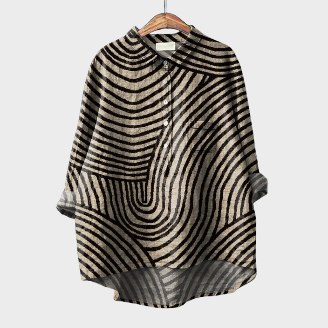 Jacinthe | Modern Graphic Blouse - women's blouse