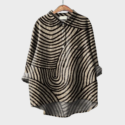 Jacinthe | Modern Graphic Blouse - women's blouse