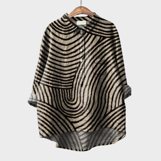Jacinthe | Modern Graphic Blouse - women's blouse