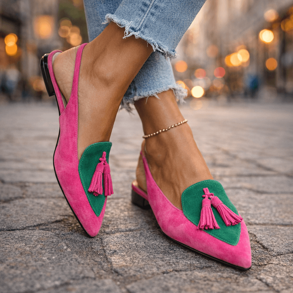 Lorena | Pom-Pom Comfort Flats
