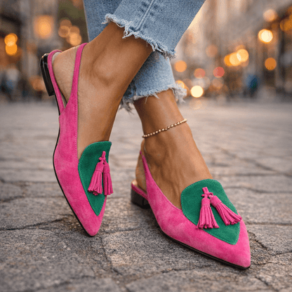 Lorena | Pom-Pom Comfort Flats