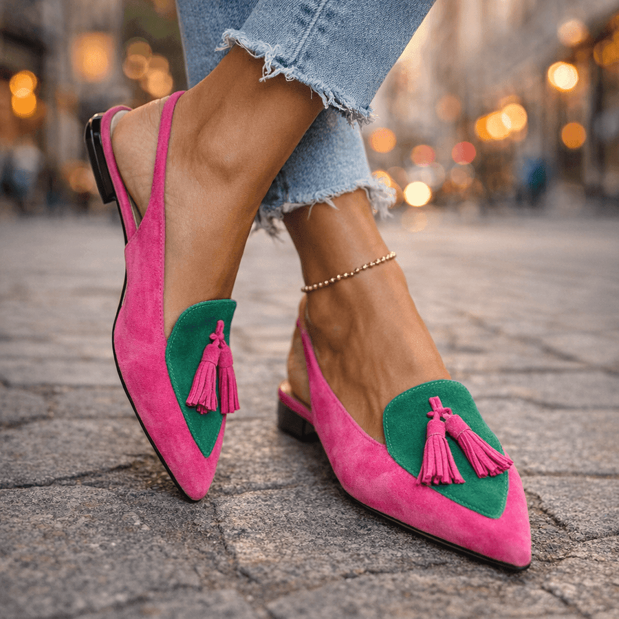 Lorena | Pom-Pom Comfort Flats