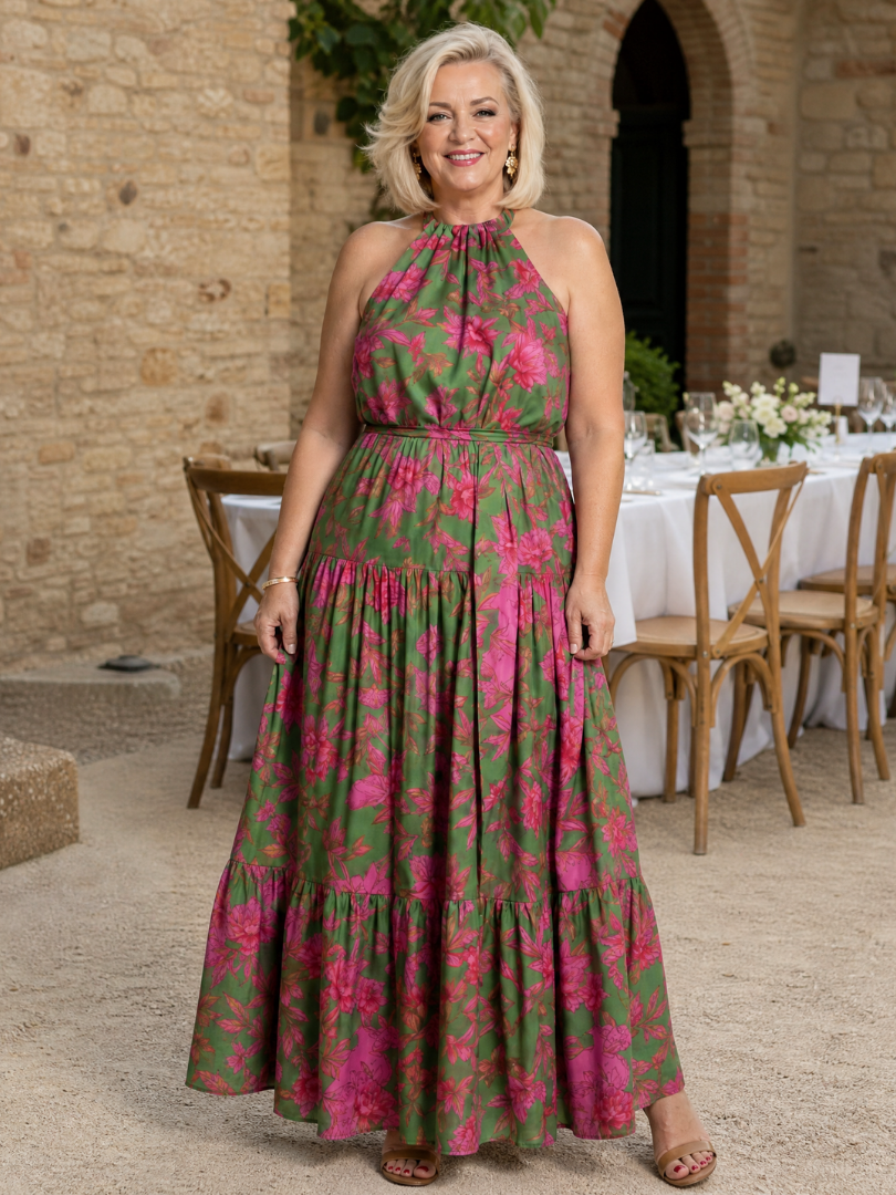 ROWEN | Draped Halter Dress