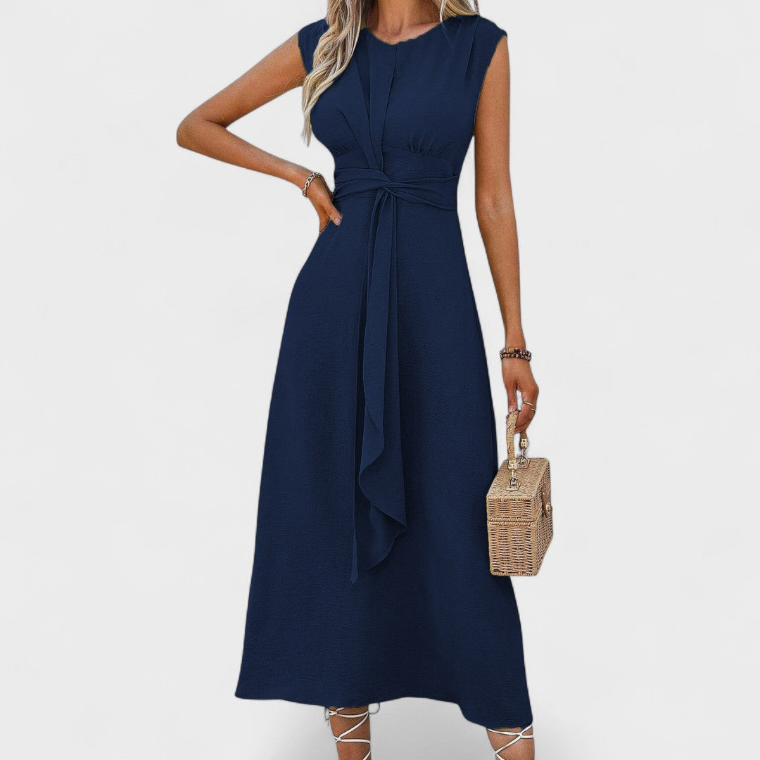 Andrea | Elegant Sleeveless Round-Neck Maxi Dress