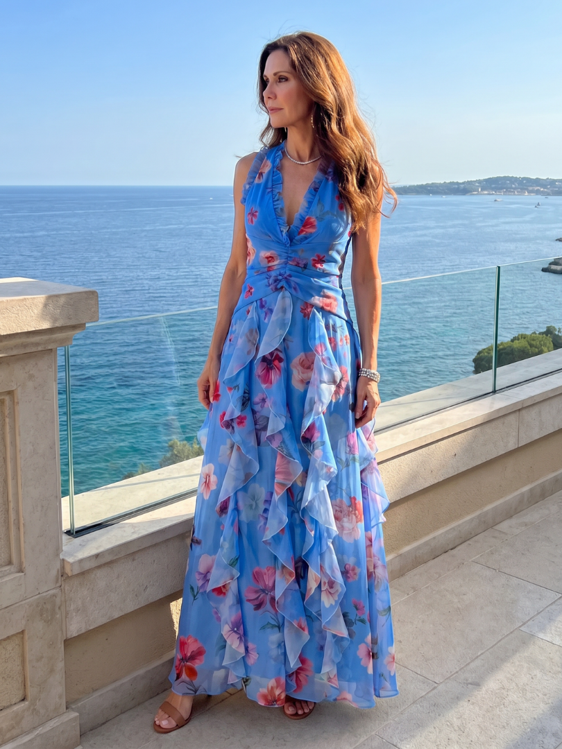 NORI | Floral Halter Maxi Dress