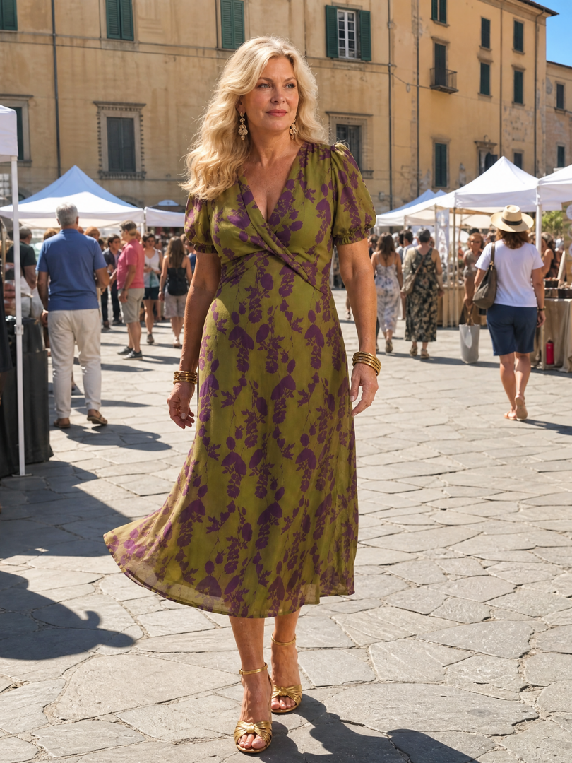 VIREL | Floral Midi Dress