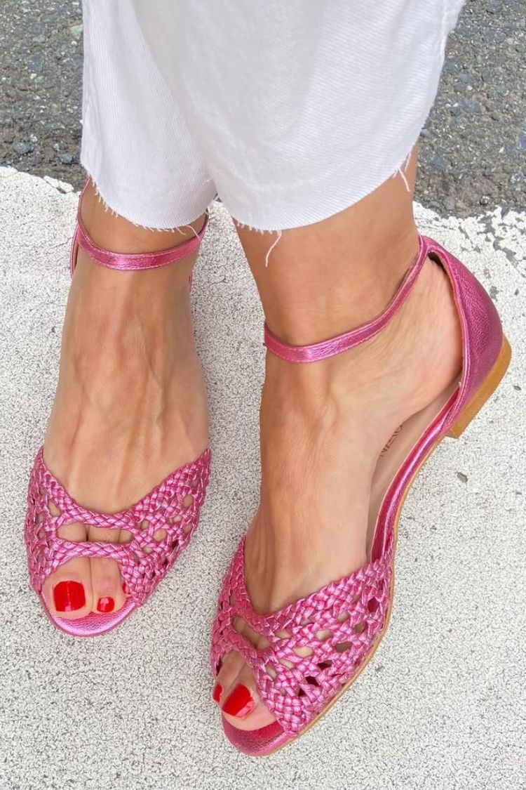 Isadora | Braided Gold Comfort Sandals