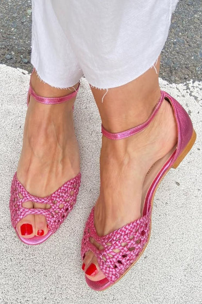 Isadora | Braided Gold Comfort Sandals