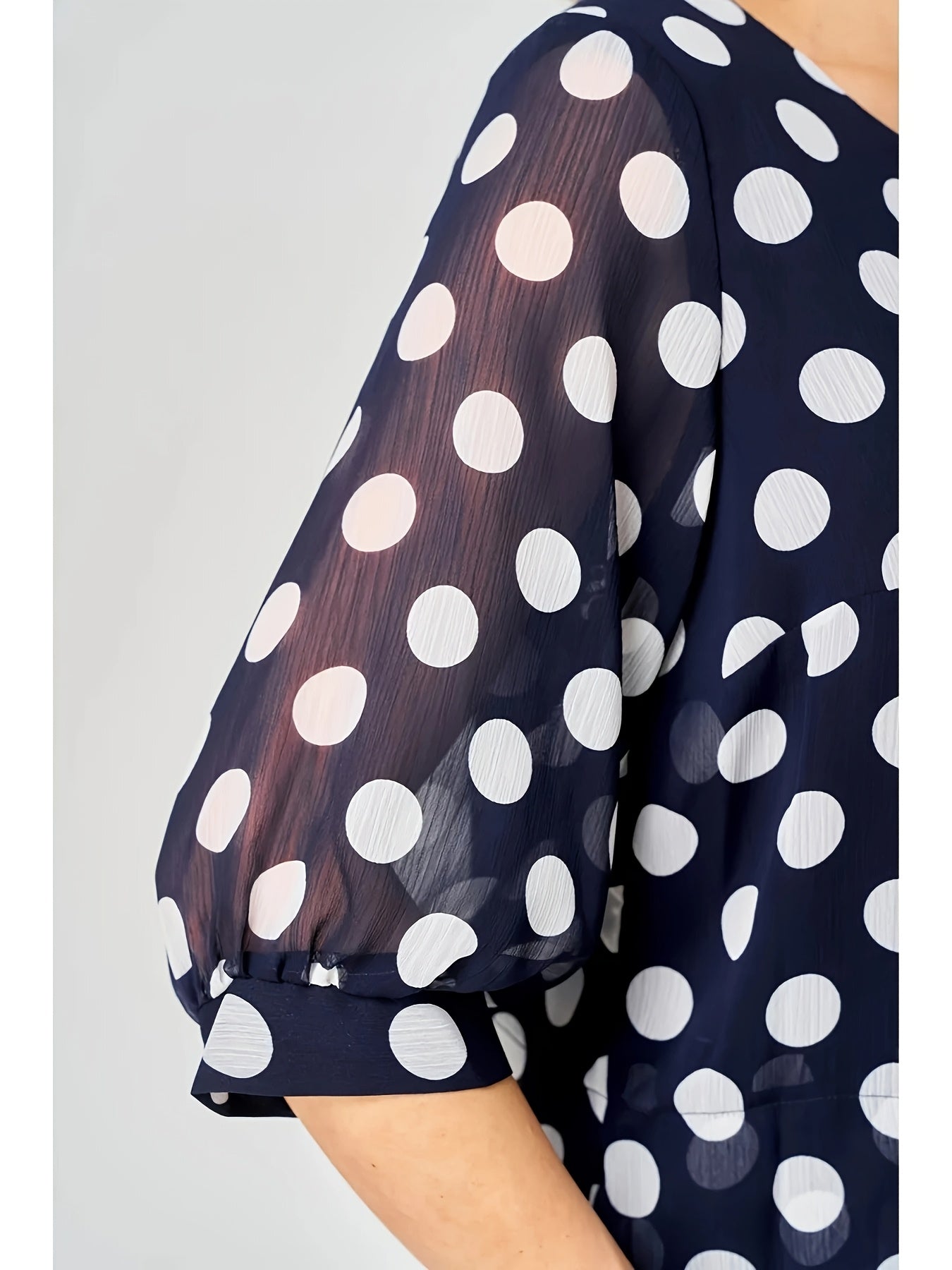 Estelle | Layered Polka Dot Chiffon Dress