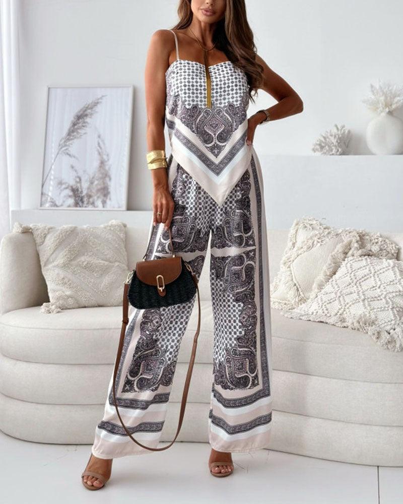 Helen | Lace-Up Vest & Pants Two-Piece Set
