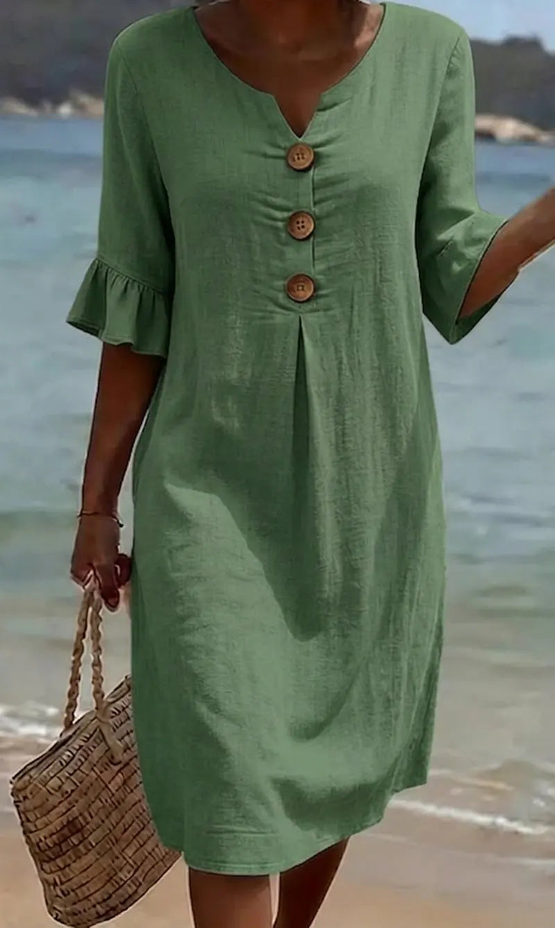 Green Everyday Floral Midi Dress