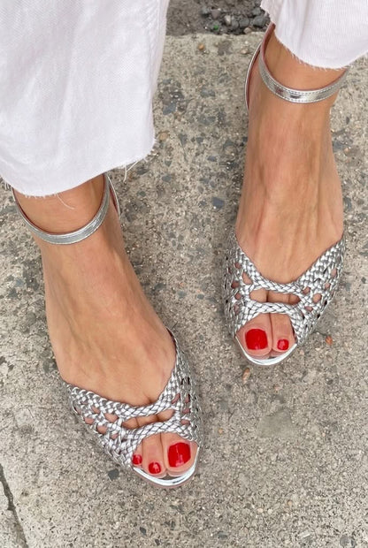 Isadora | Braided Gold Comfort Sandals