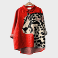 Maëva | Bold Feline-Print Blouse