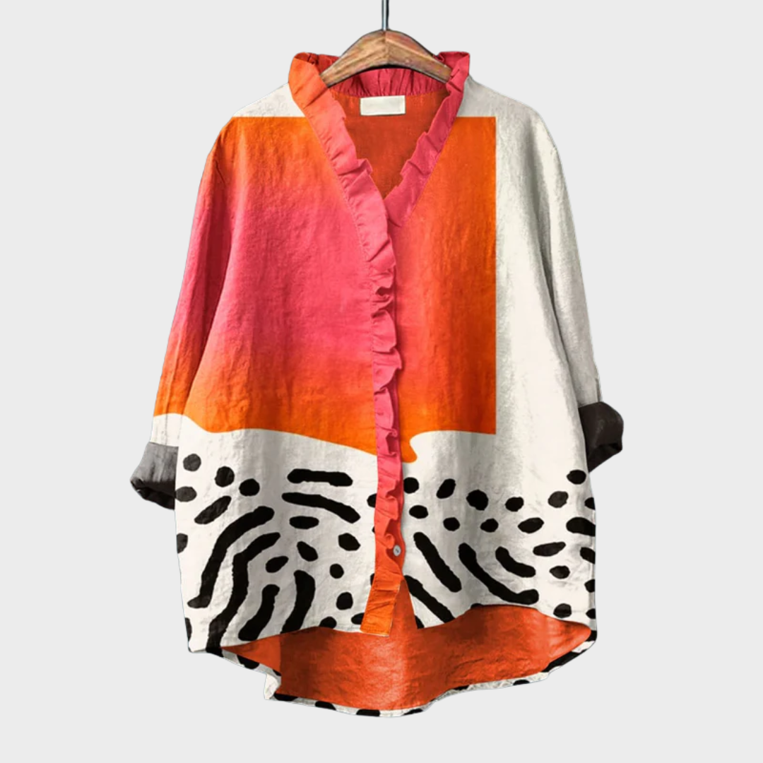 Garance | Modern Graphic Blouse - women's blouse