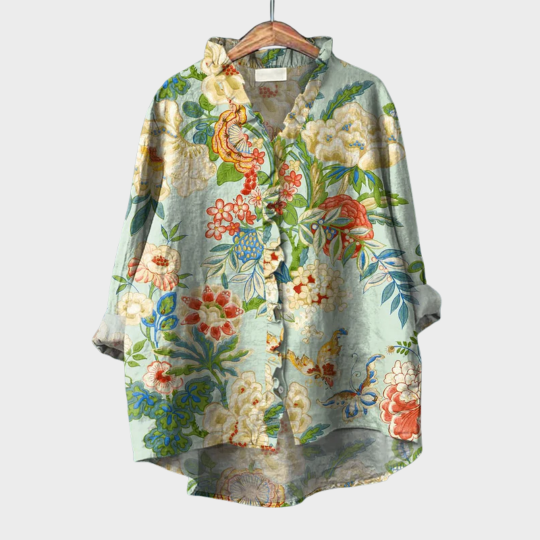 Perrine | Floral Romantic Blouse - women's blouse