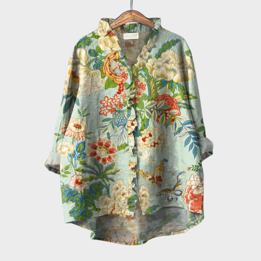 Perrine | Floral Romantic Blouse - women's blouse