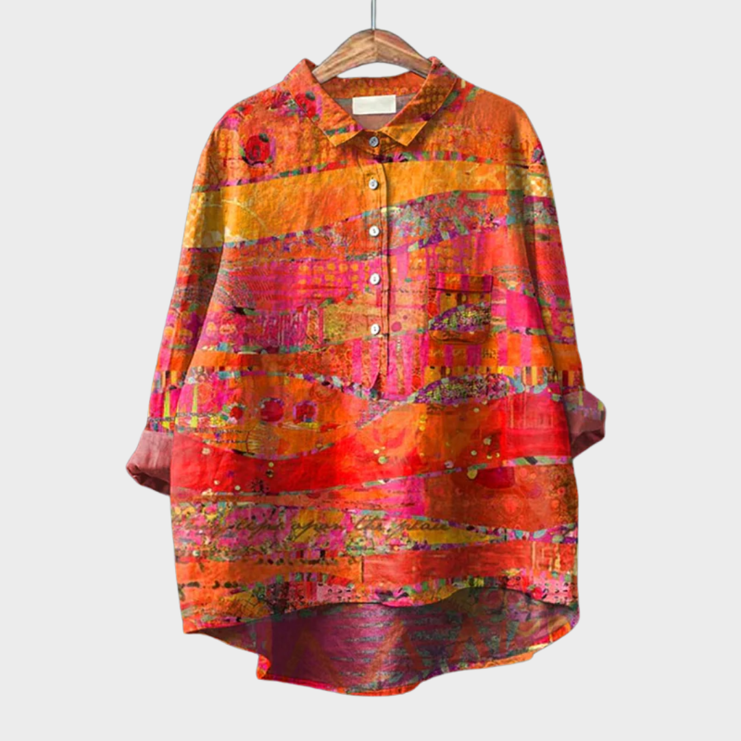 Philomène | Artistic Vibrante Blouse - women's blouse