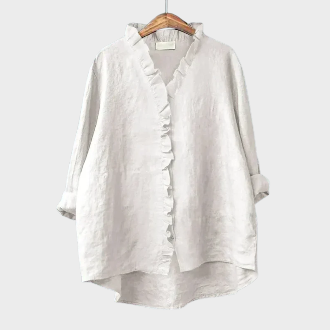 Célestine | Volants Delicate Blouse - women's blouse