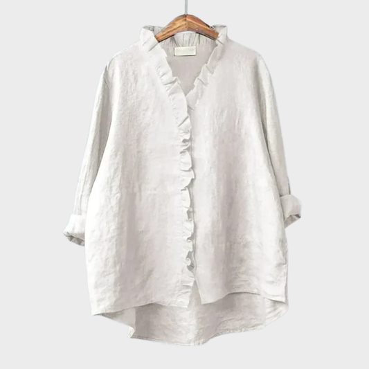 Célestine | Volants Delicate Blouse - women's blouse