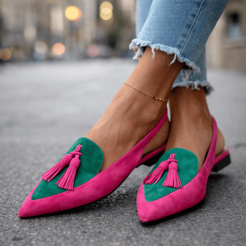 Lorena | Pom-Pom Comfort Flats