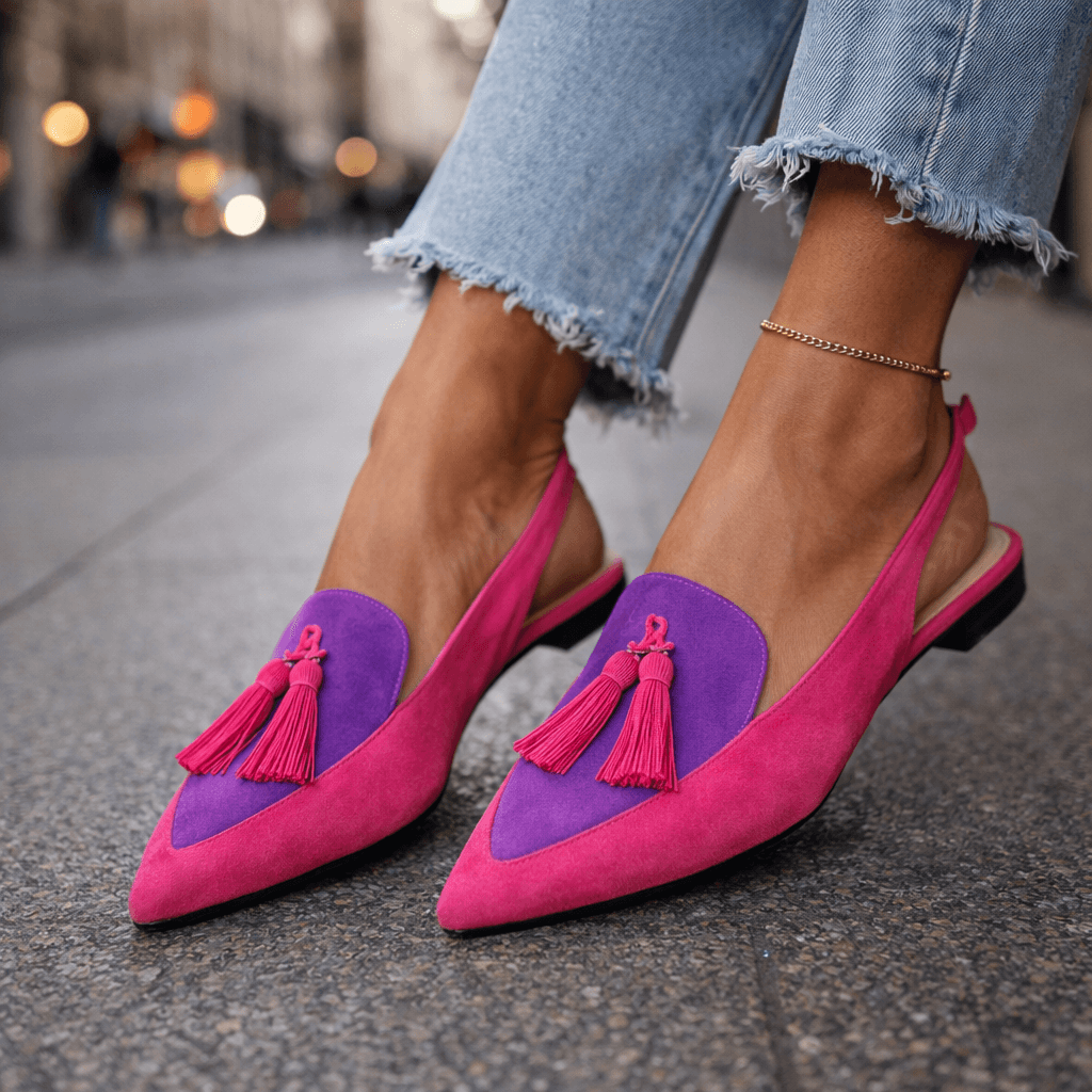 Lorena | Pom-Pom Comfort Flats