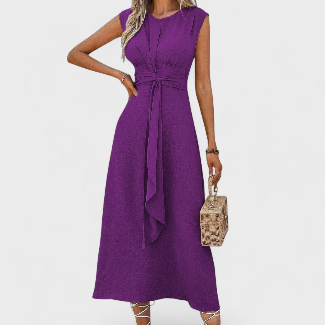 Andrea | Elegant Sleeveless Round-Neck Maxi Dress