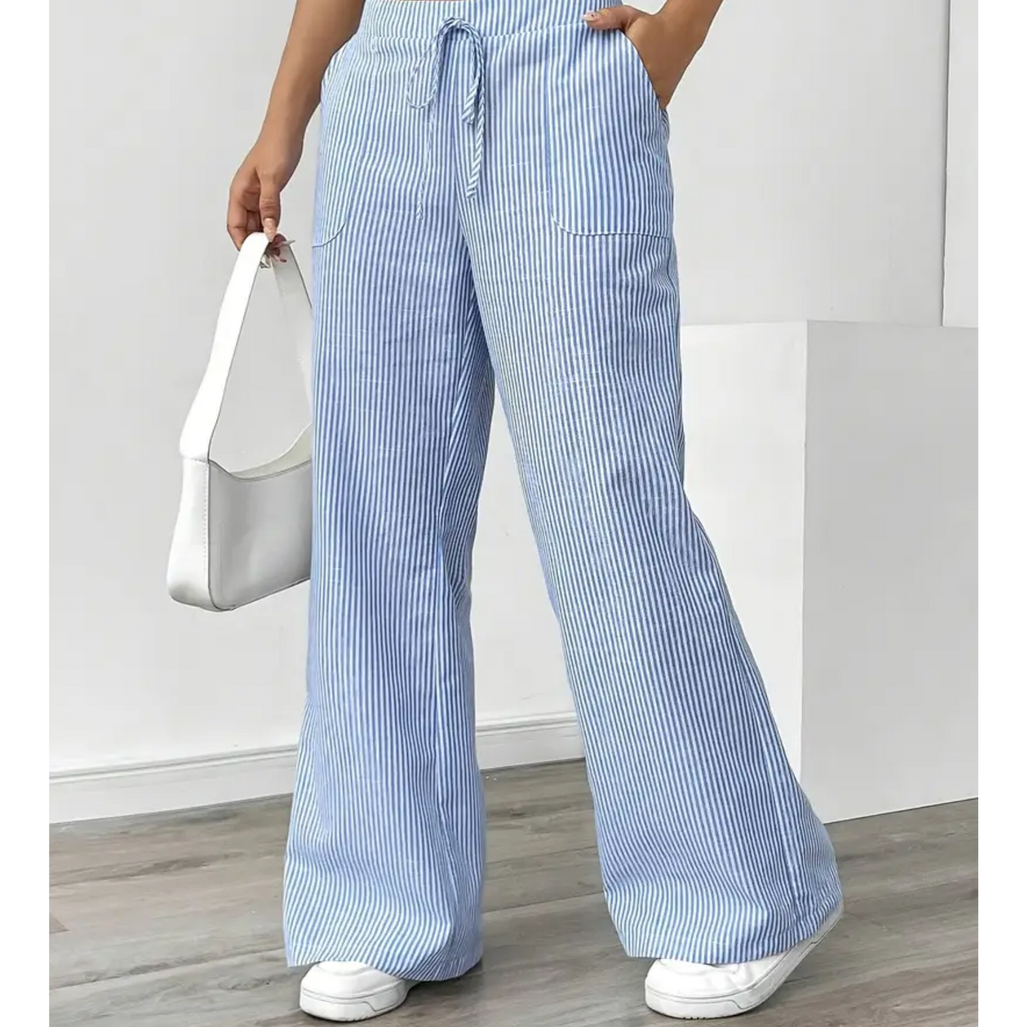 Amber | Striped Pants with Pockets