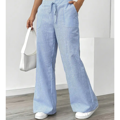 Amber | Striped Pants with Pockets