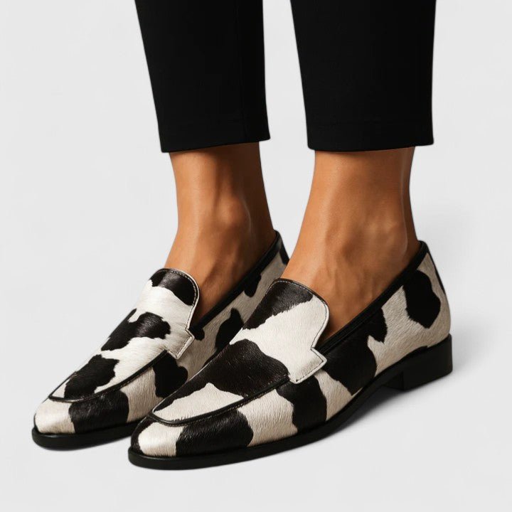 Antonella | Two-Tone Printed Loafers