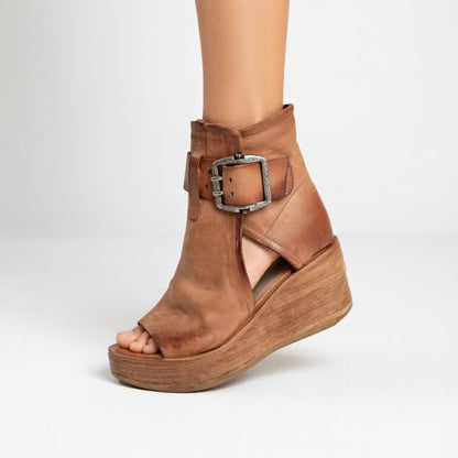 Orélisse | Modern Open Wedge Ankle Boots