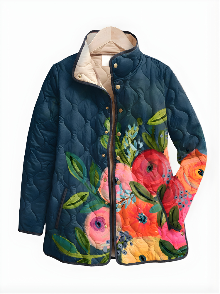 CARTER | Vintage Charming Floral Quilted Jacket
