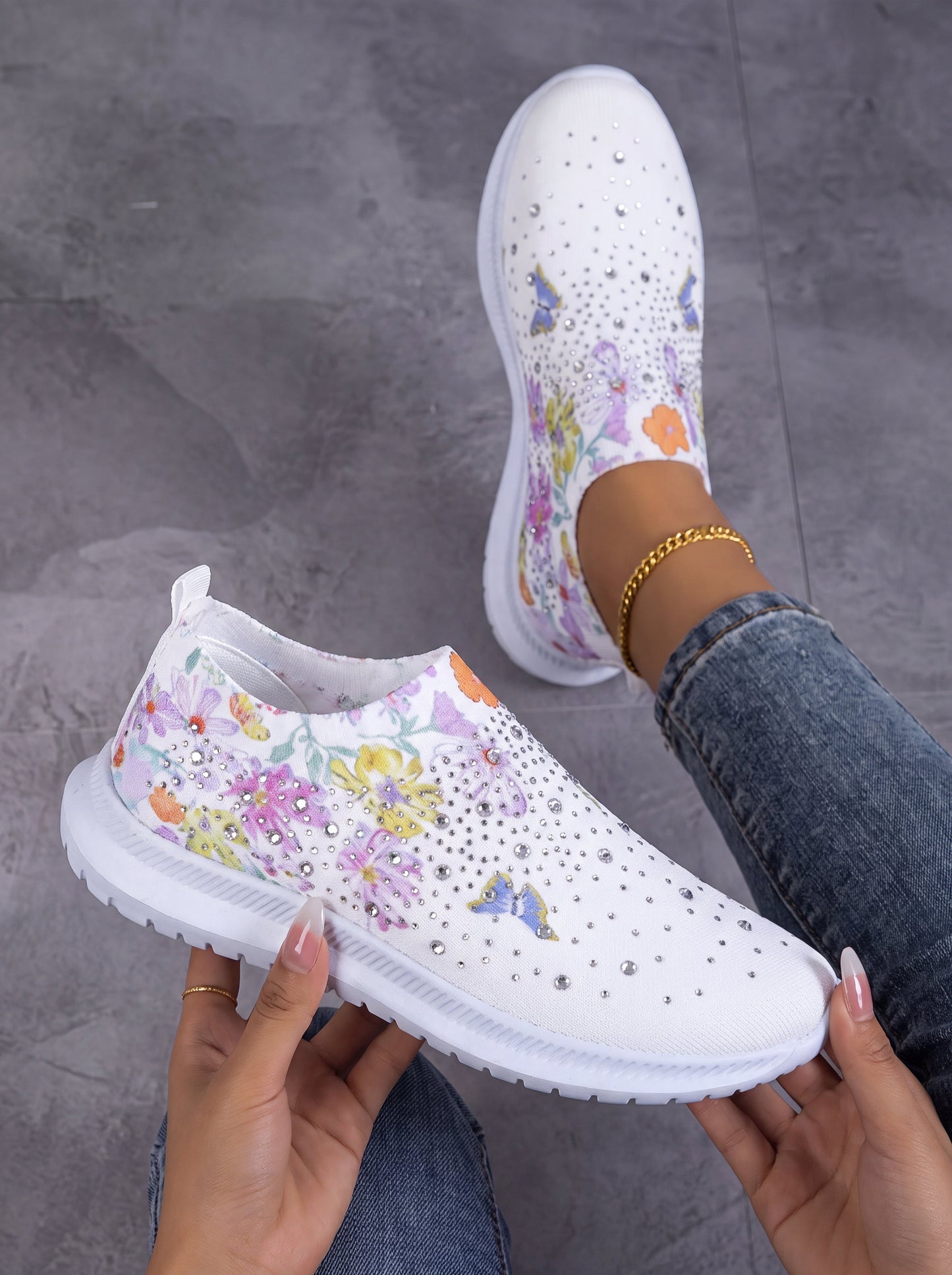 Rosella | Breathable Floral Sneakers