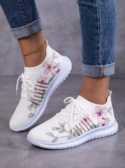 Azalea | Breathable Floral Sneakers