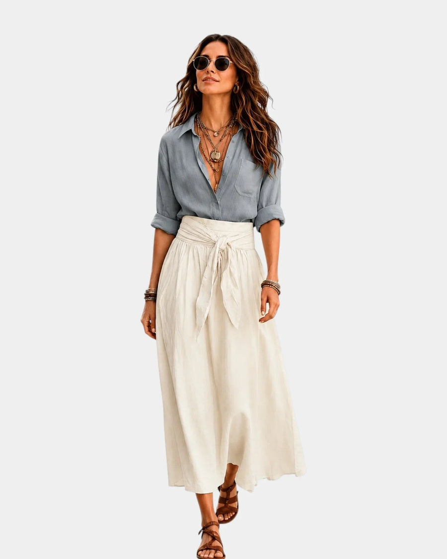 Denise | Midi Skirt & Shirt Set - women's set
