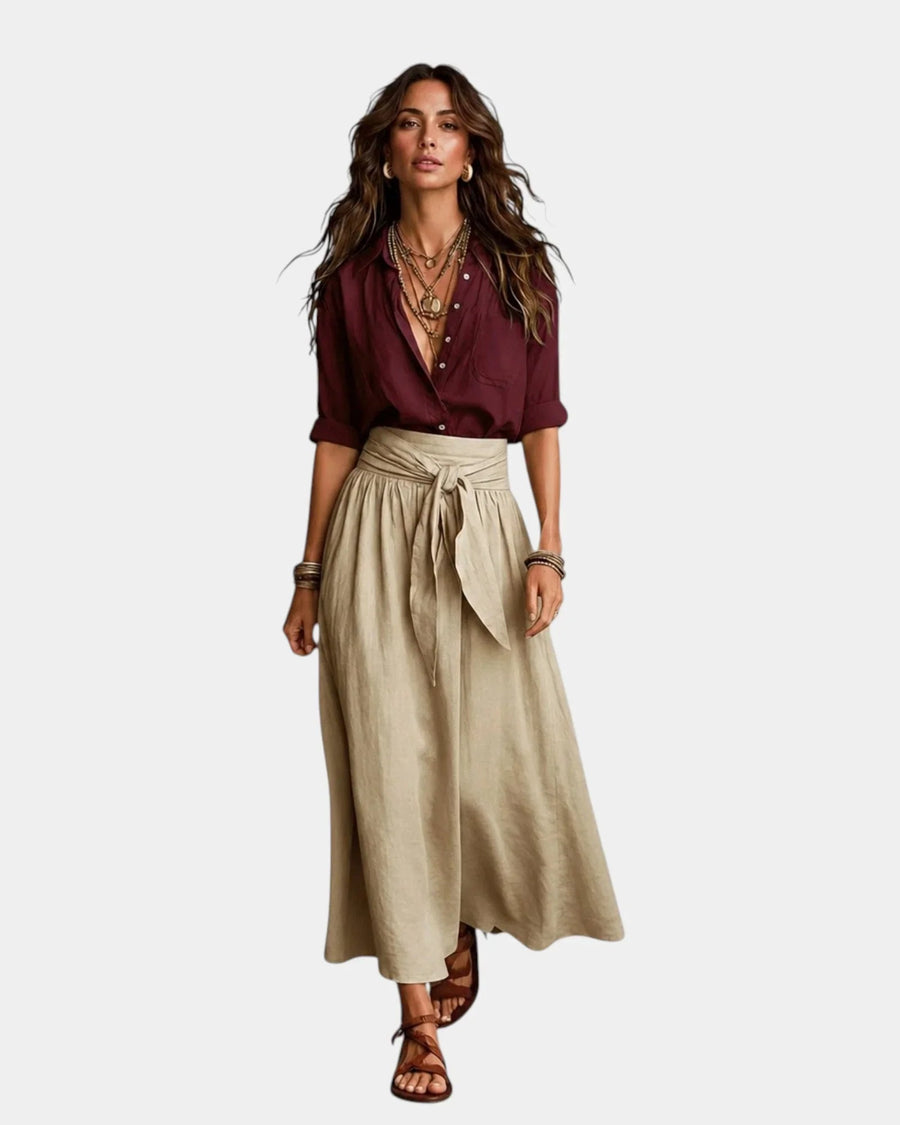 Daphné | Midi Skirt & Shirt Set - women's set