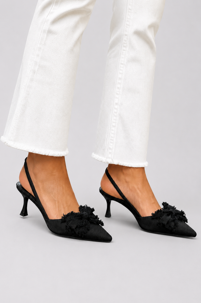 Clarissa | Luxe Flower Heels - women's footwear