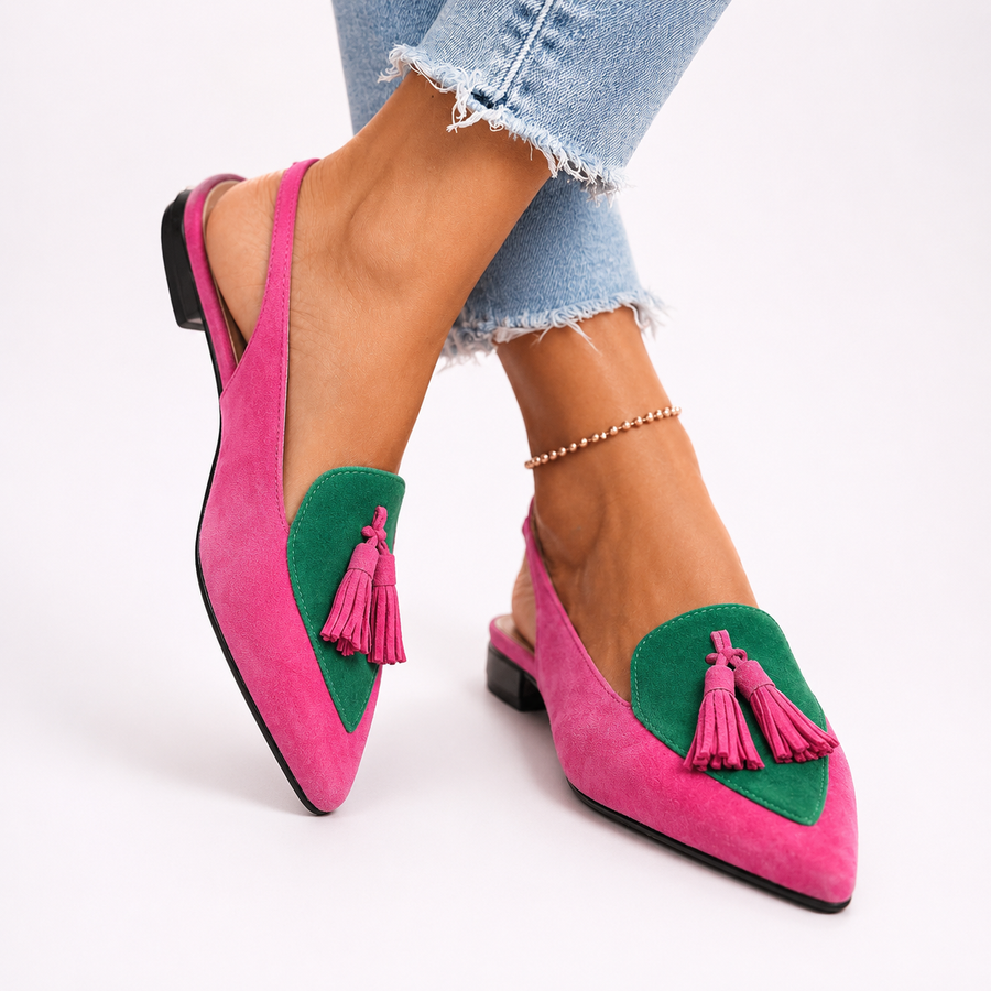 Lorena | Pom-Pom Comfort Flats