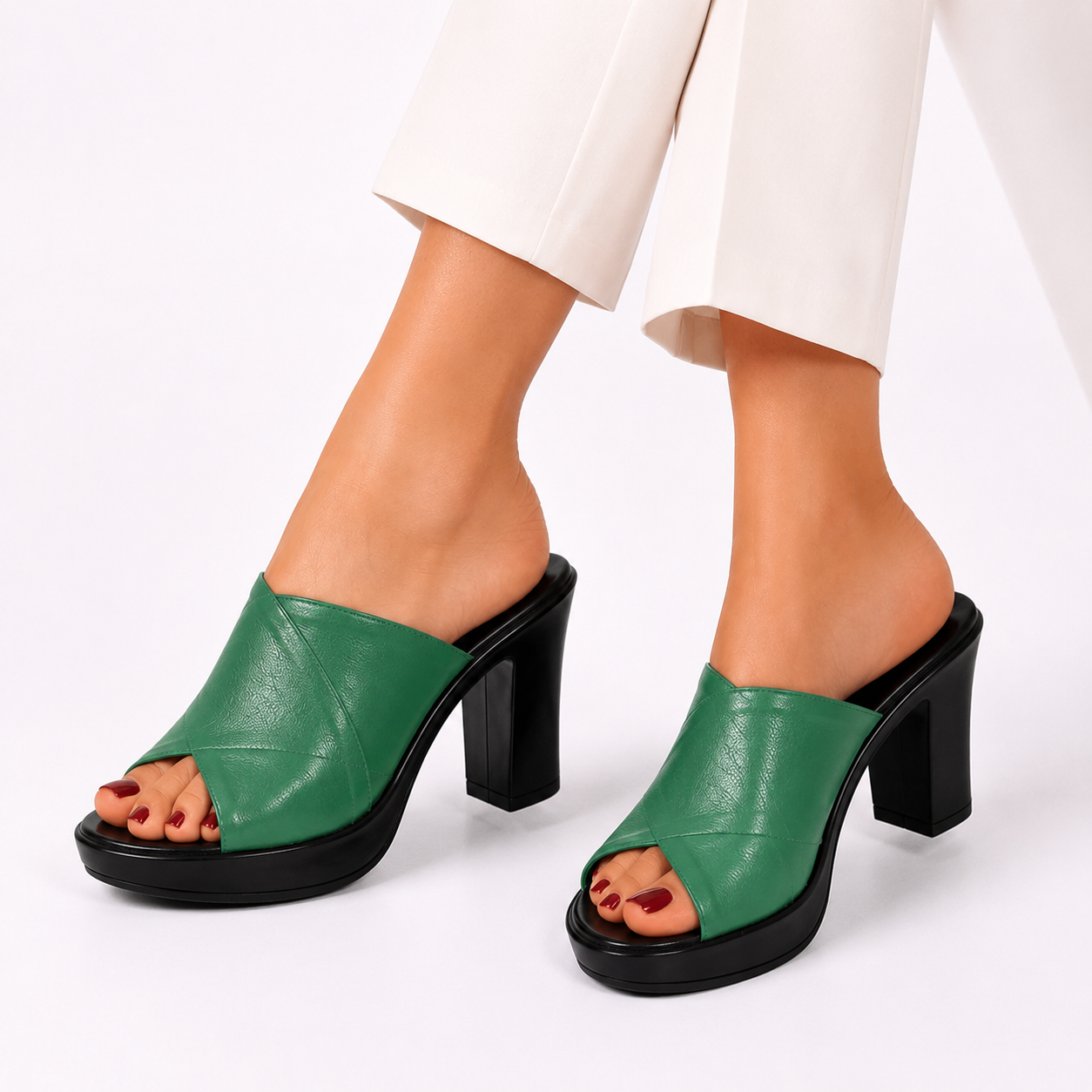 Sophia | Classic Comfort Slide Heels