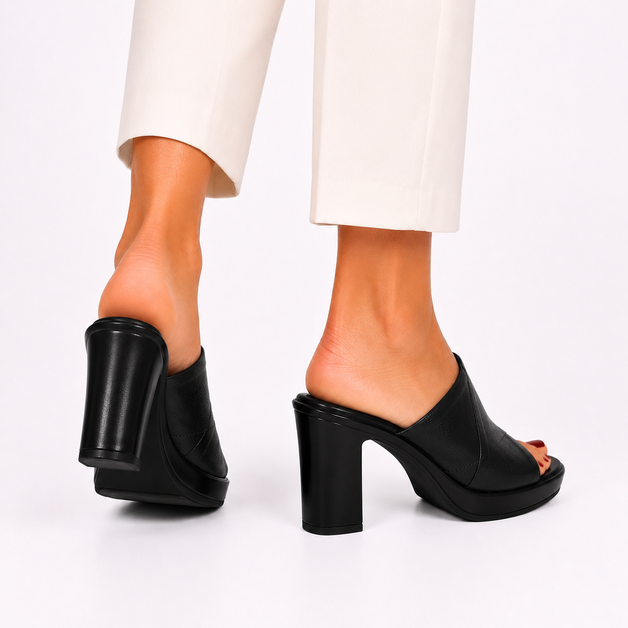 Sophia | Classic Comfort Slide Heels